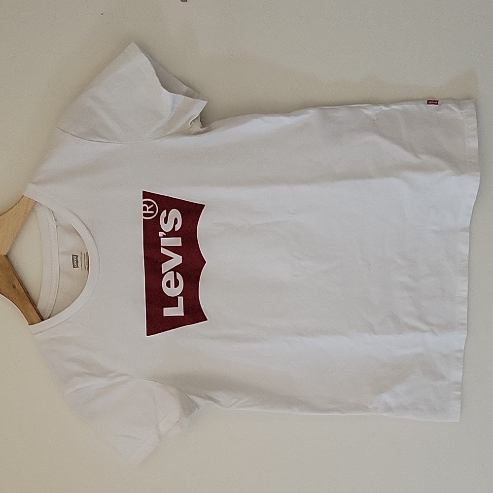 LEVI'S WHITE T-SHIRT LOGO PERFECT SMALL - Picture 1 of 7